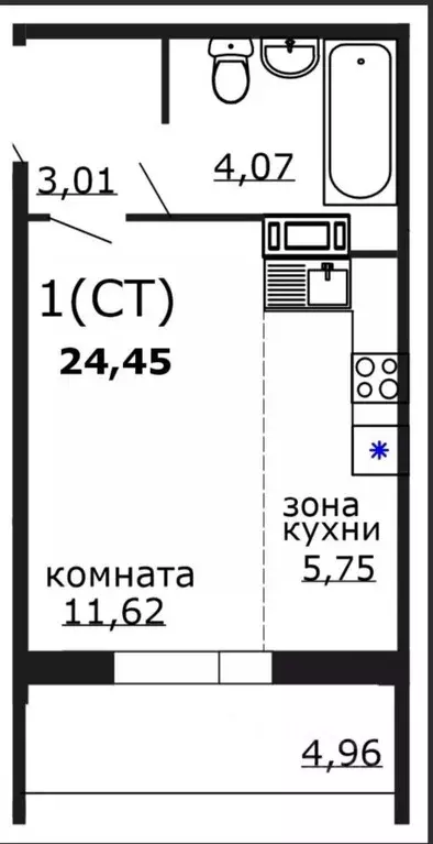 Студия Челябинская область, Челябинск ул. Маршала Чуйкова, 26 (24.45 ... - Фото 2
