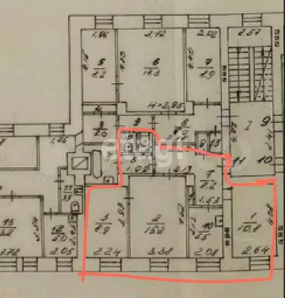3-к. квартира, 56,8 м, 3/3 эт. - Фото 0