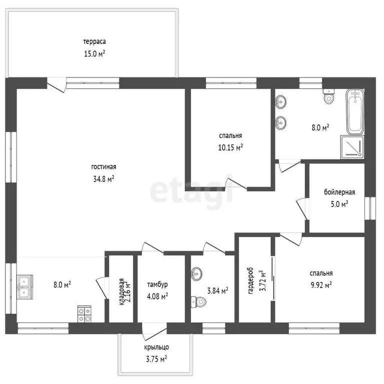 Дом, 116 м - Фото 2