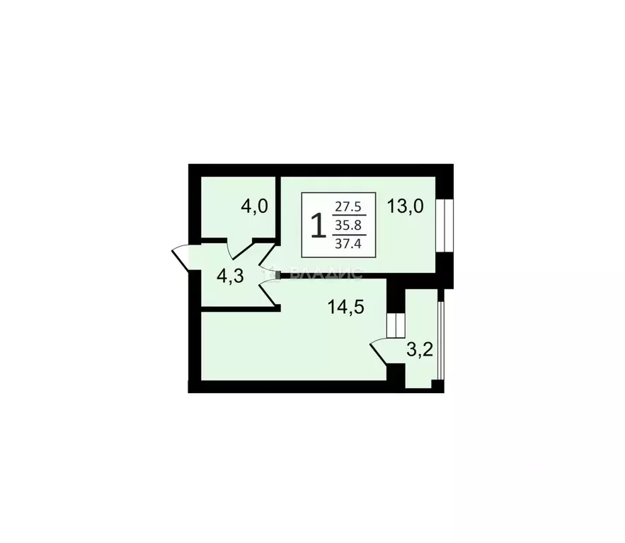 1-к кв. Владимирская область, Суздаль Советская ул., 65 (37.4 м) - Фото 2