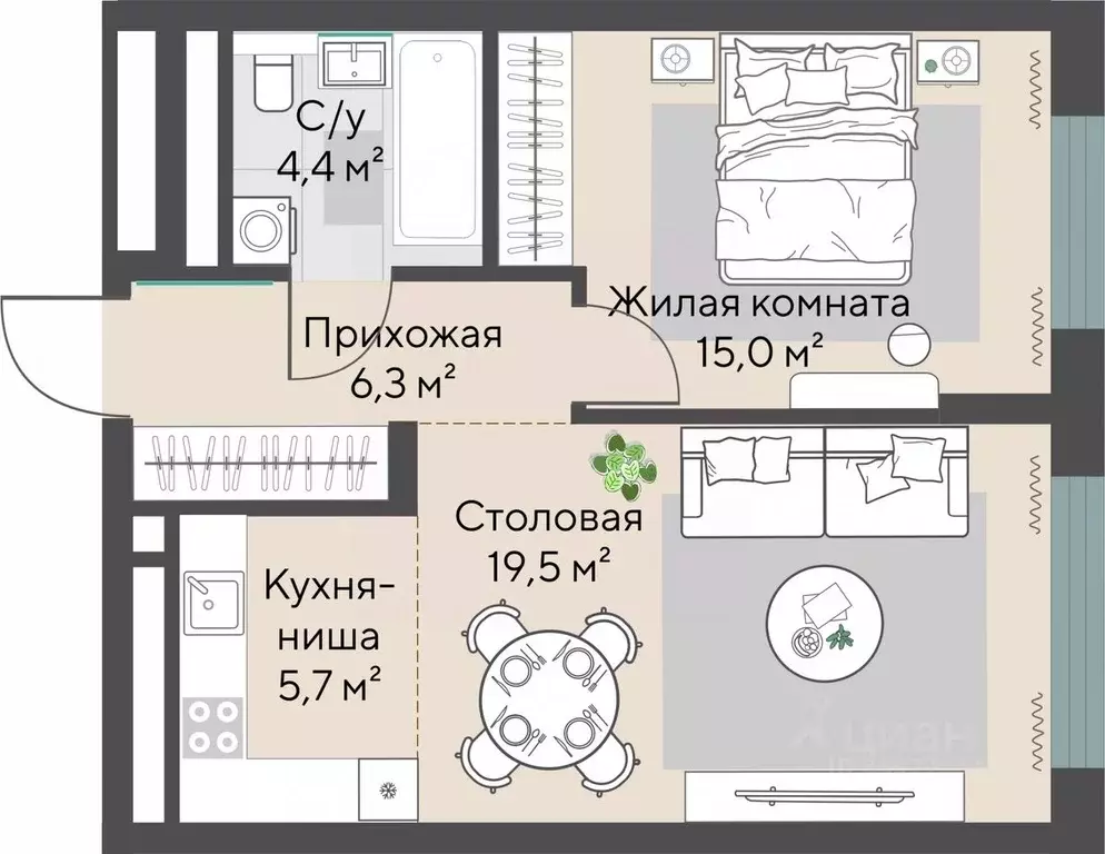 1-к кв. Свердловская область, Екатеринбург Парковый мкр, Никольский ... - Фото 0