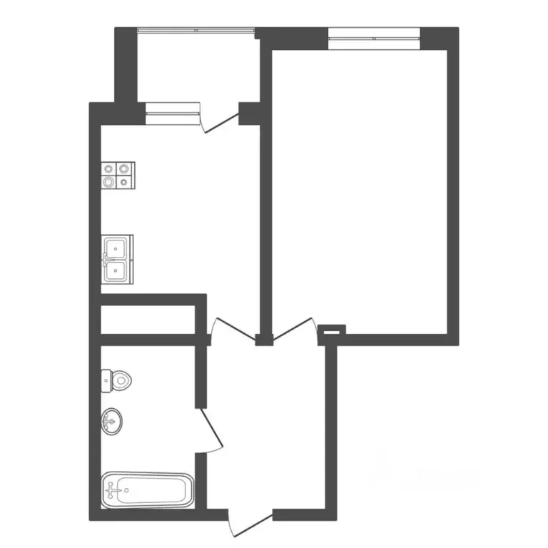 1-к кв. Тюменская область, Тюмень Солнечный проезд, 25к1 (44.0 м) - Фото 2