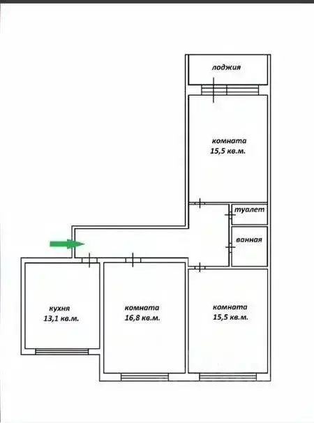 3-к кв. Московская область, Лобня ул. Чайковского, 16 (75.1 м) - Фото 2