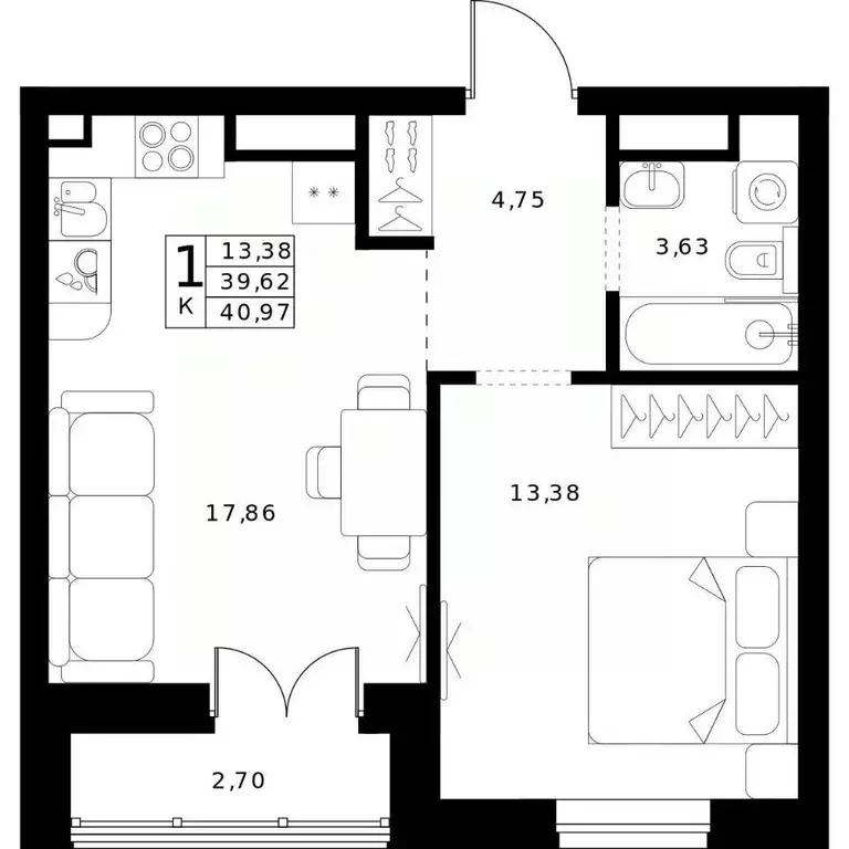 1-к кв. Нижегородская область, Нижний Новгород Ленгородок мкр, Мед ... - Фото 1