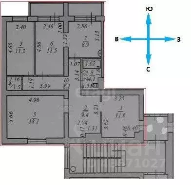 3-к кв. Сахалинская область, Южно-Сахалинск Комсомольская ул., 291 ... - Фото 1