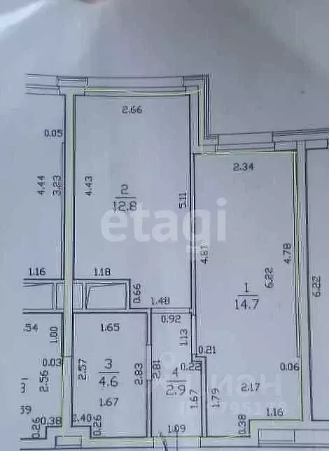 1-к кв. Татарстан, Казань ул. Братьев Батталовых, 20А (34.3 м) - Фото 2