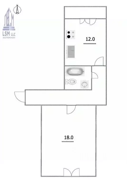 1-к кв. Ленинградская область, Колтуши Всеволожский район, пер. ... - Фото 1