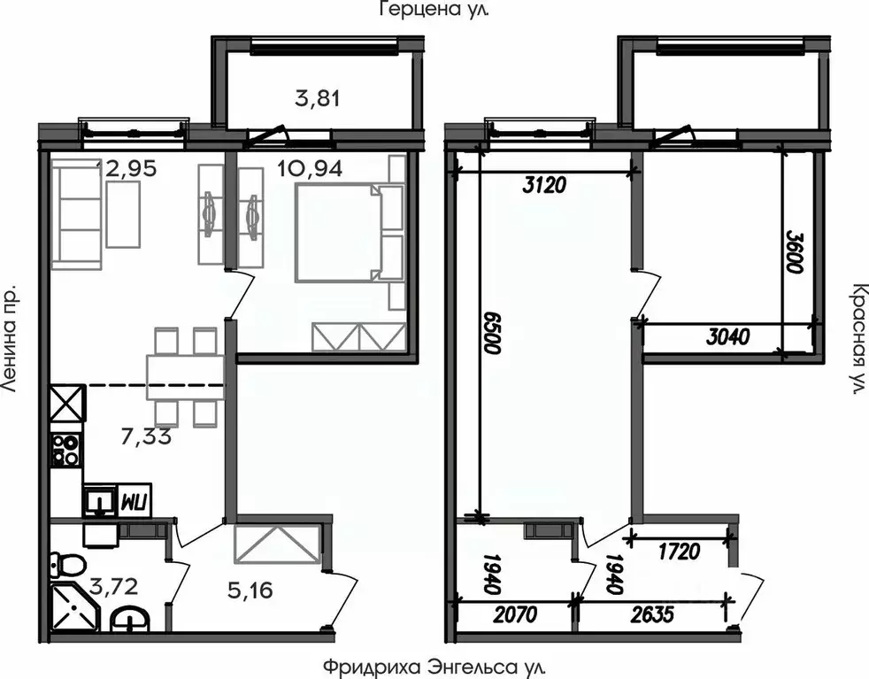 2-к кв. Карелия, Петрозаводск ул. Герцена (43.91 м) - Фото 0