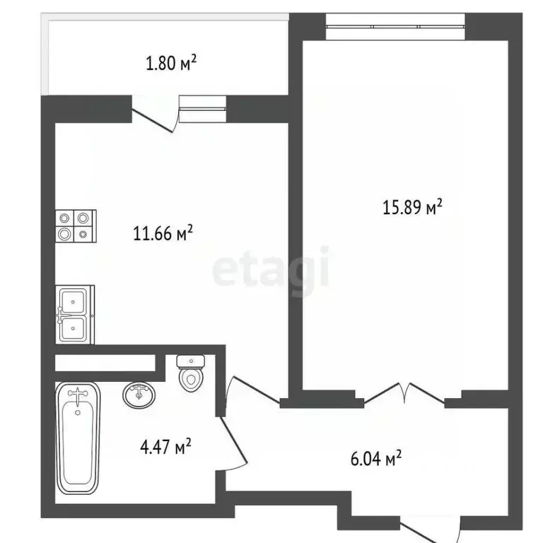 1-к кв. Ярославская область, Ярославль 2-й мкр,  (39.86 м) - Фото 1