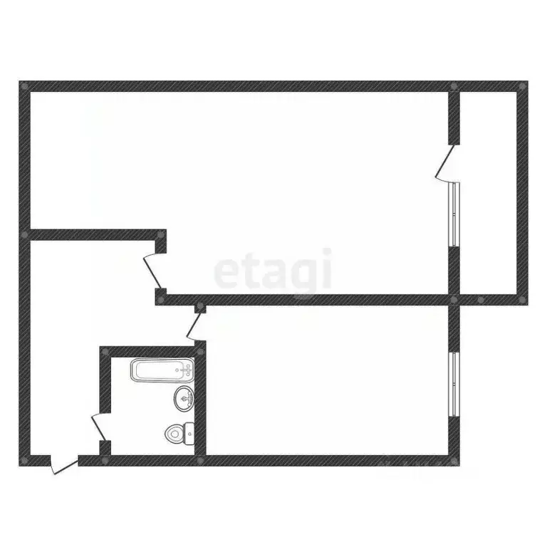1-к кв. Белгородская область, Белгород ул. Челюскинцев, 55 (33.4 м) - Фото 1