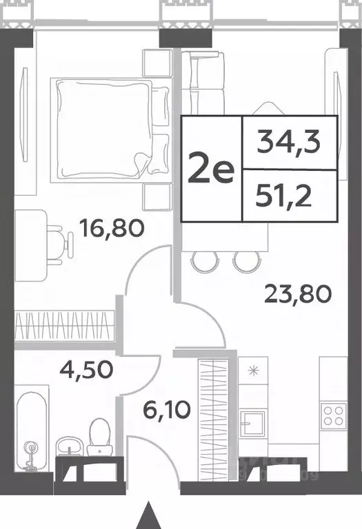 2-к кв. Москва просп. Генерала Дорохова, вл1к1 (51.2 м) - Фото 0