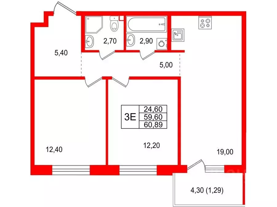2-к кв. Санкт-Петербург, Санкт-Петербург, Сестрорецк Авиационная ул., ... - Фото 1