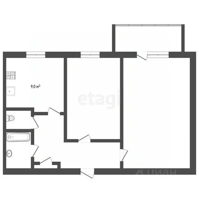 2-к кв. Тюменская область, Тюмень Восточный мкр, ул. Моторостроителей, ... - Фото 1