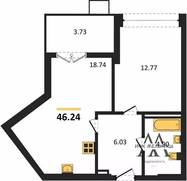 2-комнатная квартира: Екатеринбург, улица Мира, 47/6 (45.8 м) - Фото 1