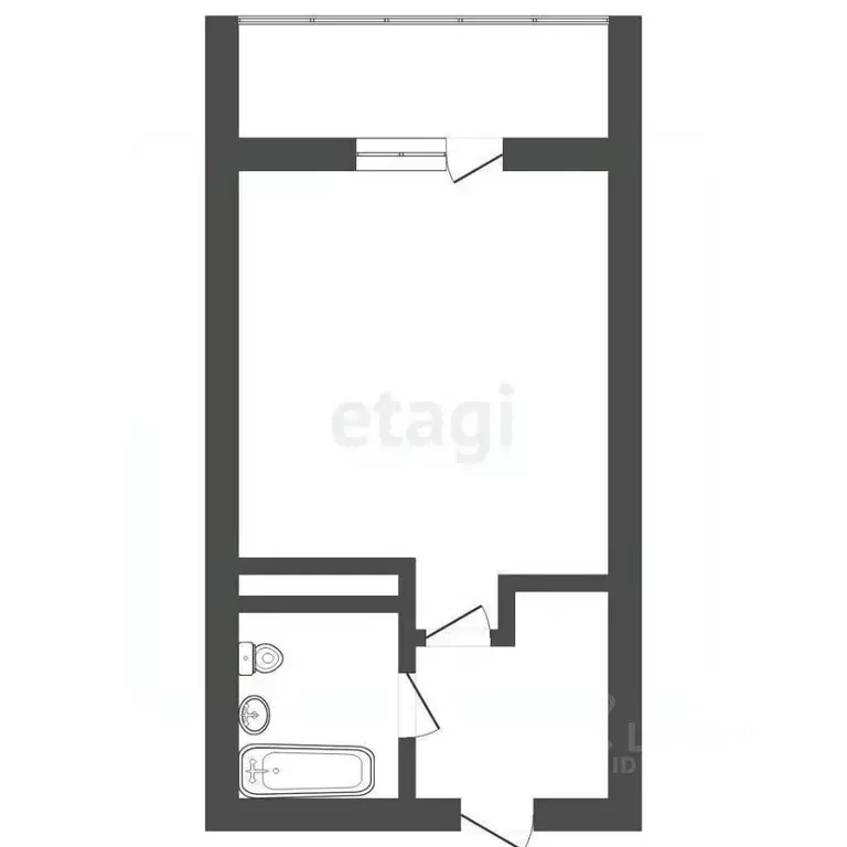 Студия Тюменская область, Тюмень ул. Газовиков, 18 (15.2 м) - Фото 1