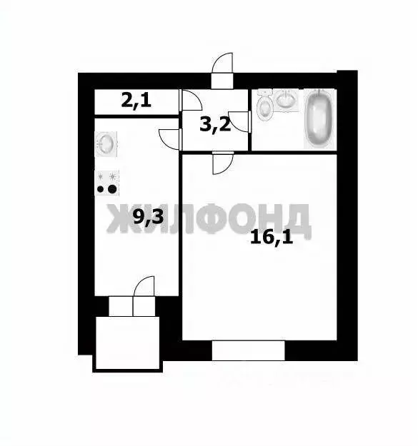 1-к кв. Новосибирская область, Новосибирск Выборная ул., 105/1 (35.5 ... - Фото 0