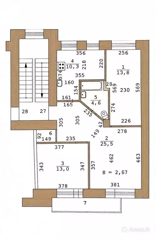 3-комнатная квартира: Екатеринбург, улица 8 Марта, 4 (68.6 м) - Фото 2