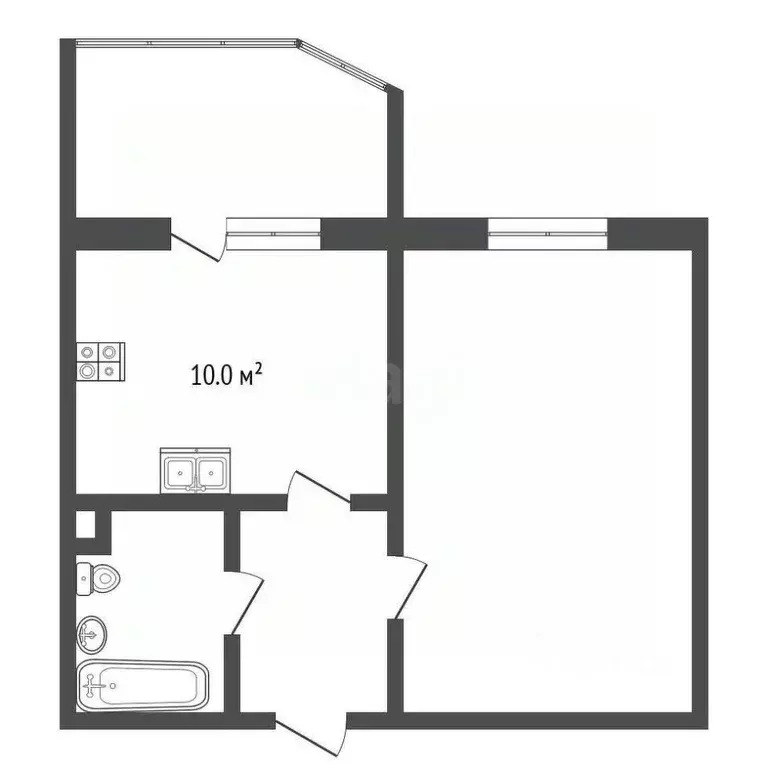 1-к кв. Ханты-Мансийский АО, Сургут Университетская ул., 41 (36.6 м) - Фото 1