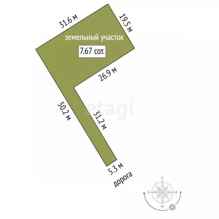 Участок в Крым, Евпатория городской округ, Заозерное пгт  (7.67 сот.) - Фото 1