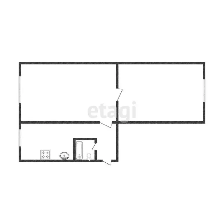 2-комнатная квартира: Ишимбай, проспект Ленина, 66 (45.7 м) - Фото 1