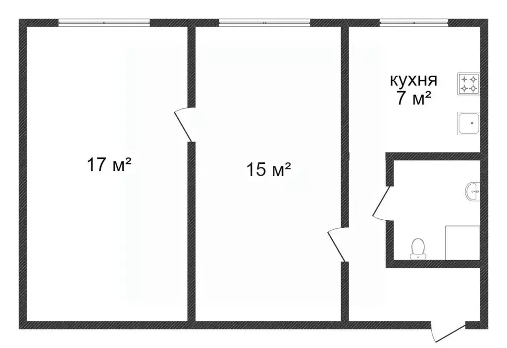 2-к кв. Коми, Сыктывкар ул. Борисова, 5 (45.6 м) - Фото 1