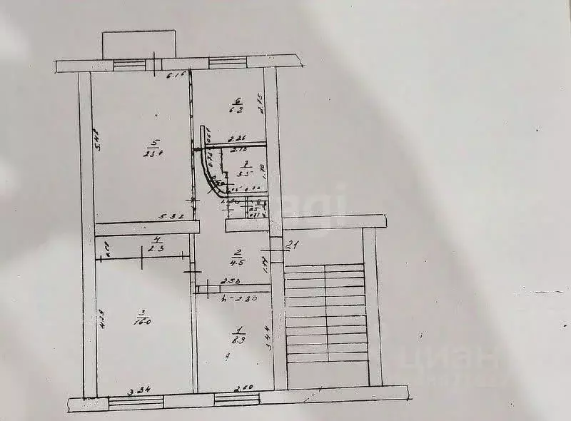 3-к кв. Сахалинская область, Холмск Советская ул., 75 (65.3 м) - Фото 2