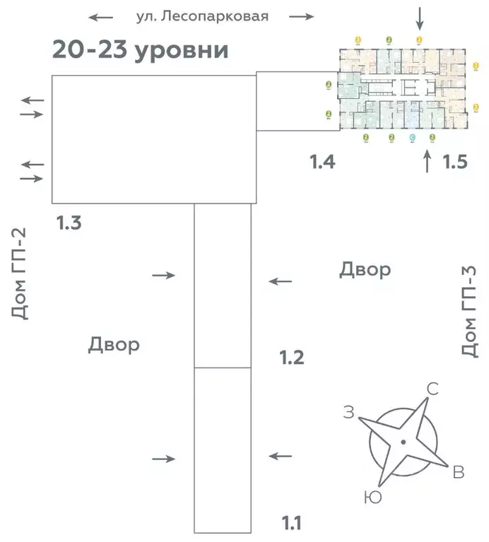 2-к кв. Тюменская область, Тюмень ул. Лесопарковая, 22 (44.2 м) - Фото 2