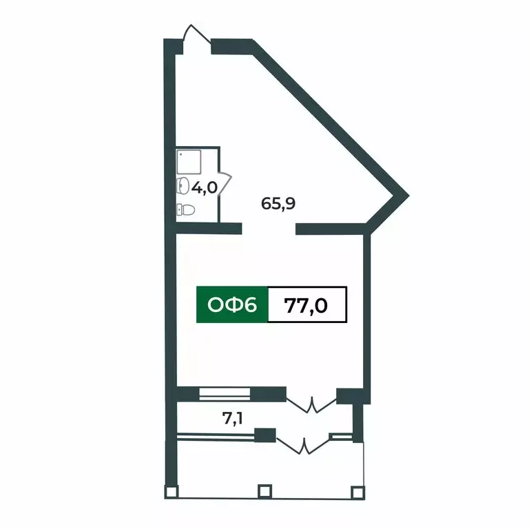 Офис (77 м) - Фото 2