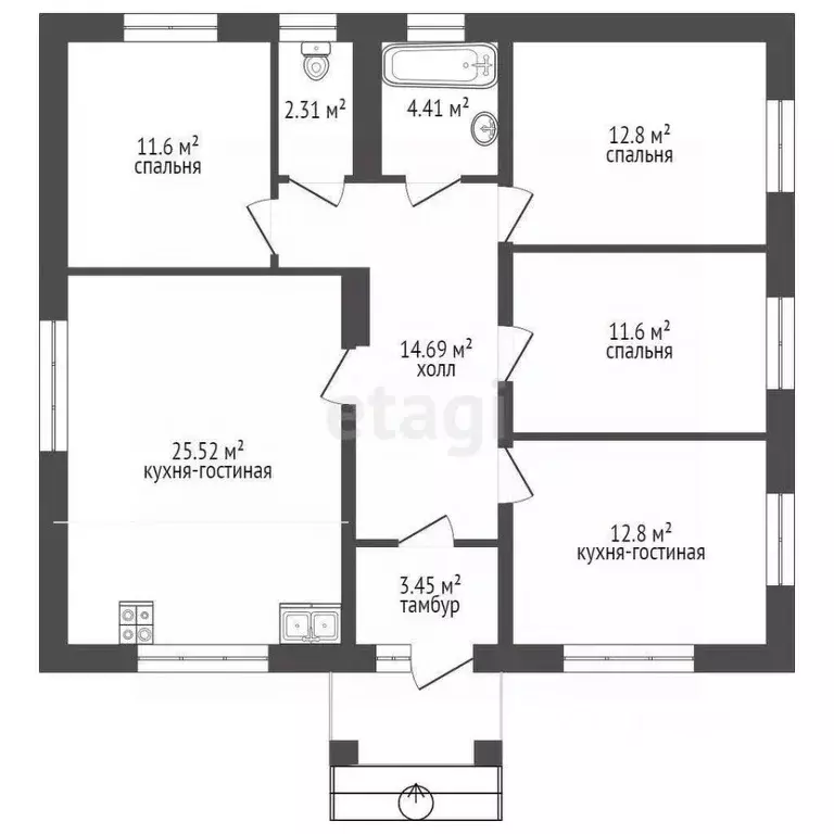 Дом в Ростовская область, Ростов-на-Дону ул. 2-я Турнирная (120 м) - Фото 1