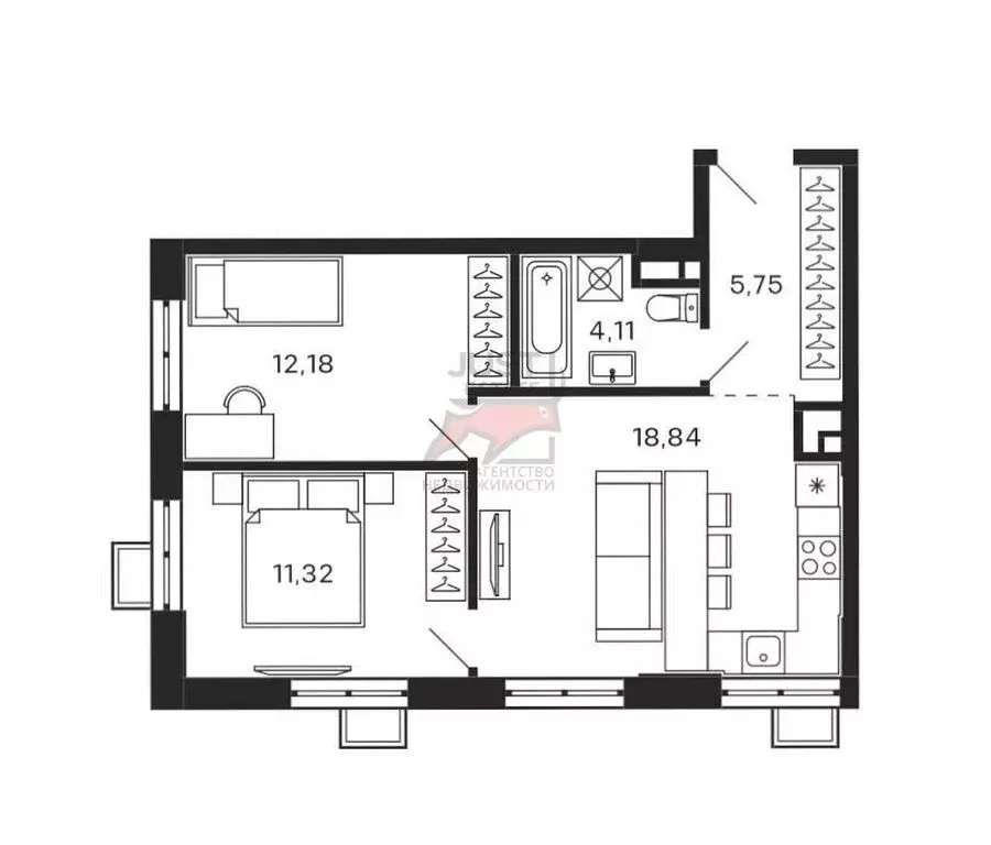 2-комнатная квартира: Красногорск, Большая Воскресенская улица, 5 ... - Фото 1
