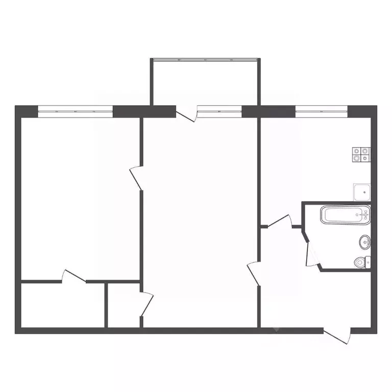 2-к кв. Калужская область, Обнинск ул. Имени Маршала Жукова, 12 (49.0 ... - Фото 2
