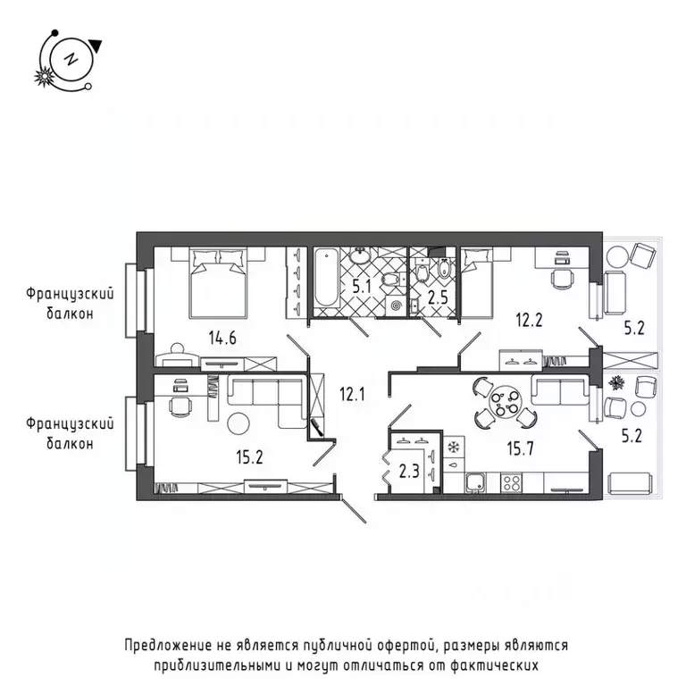 3-к кв. Санкт-Петербург Лиговский просп., 287 (82.5 м) - Фото 0