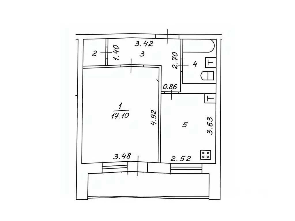 1-к кв. Чувашия, Чебоксары ул. Энтузиастов, 27 (40.3 м) - Фото 2