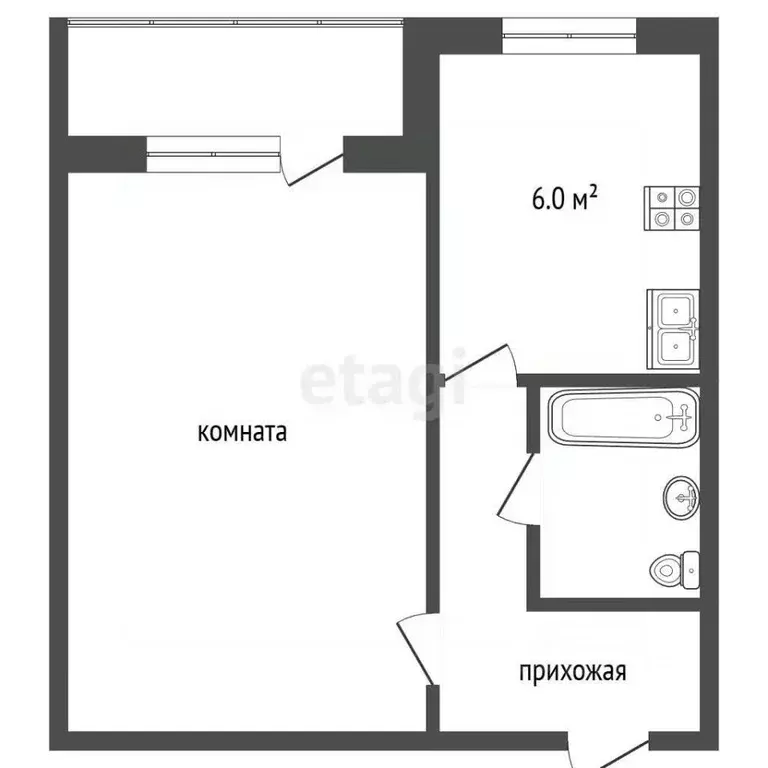 1-к кв. Московская область, Зарайск Зарайск муниципальный округ, 2-й ... - Фото 2