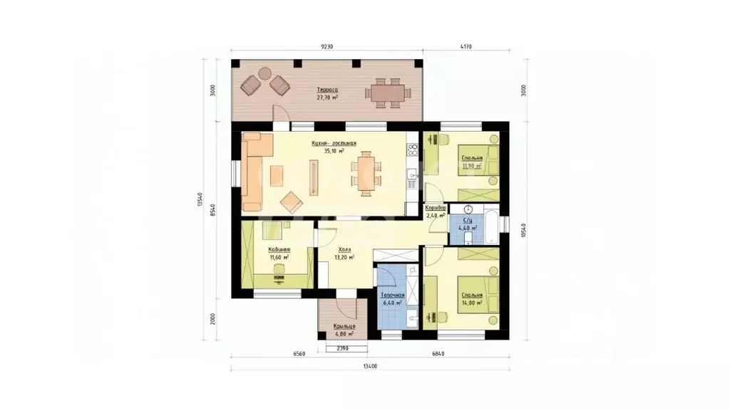 Коттедж в Курская область, Курский район, Моковский сельсовет, д. 1-я ... - Фото 2