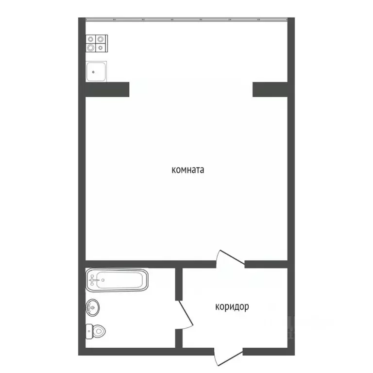 Студия Тюменская область, Тюмень ул. Республики, 239 (14.0 м) - Фото 2