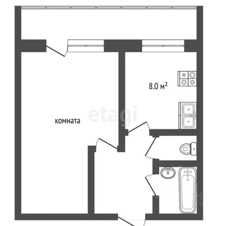 1-к кв. Москва ул. Римского-Корсакова, 18 (34.0 м) - Фото 1