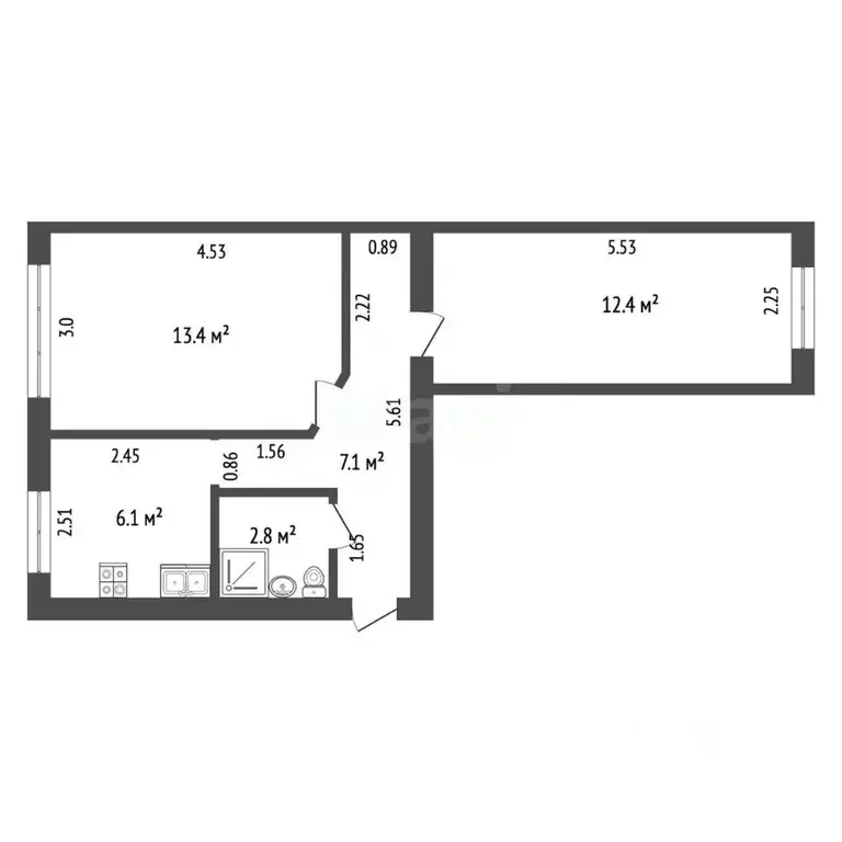 2-к кв. Московская область, Королев Болшево мкр, Гражданская ул., 43 ... - Фото 1