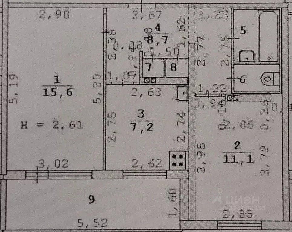 2-к кв. Свердловская область, Екатеринбург ул. 8 Марта, 181к2 (47.3 м) - Фото 2