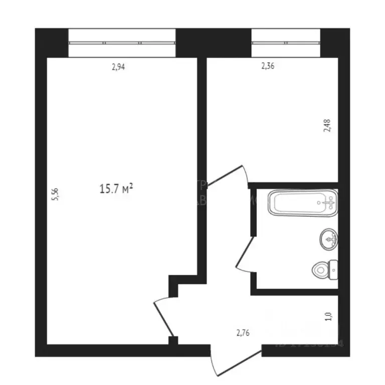 1-к кв. Тюменская область, Тюмень ул. Бабарынка, 69 (29.5 м) - Фото 1