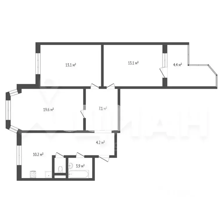 3-к кв. Москва ул. Академика Анохина, 9 (80.0 м) - Фото 1