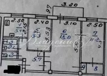 3-к. квартира, 55,5 м, 5/5 эт. - Фото 0