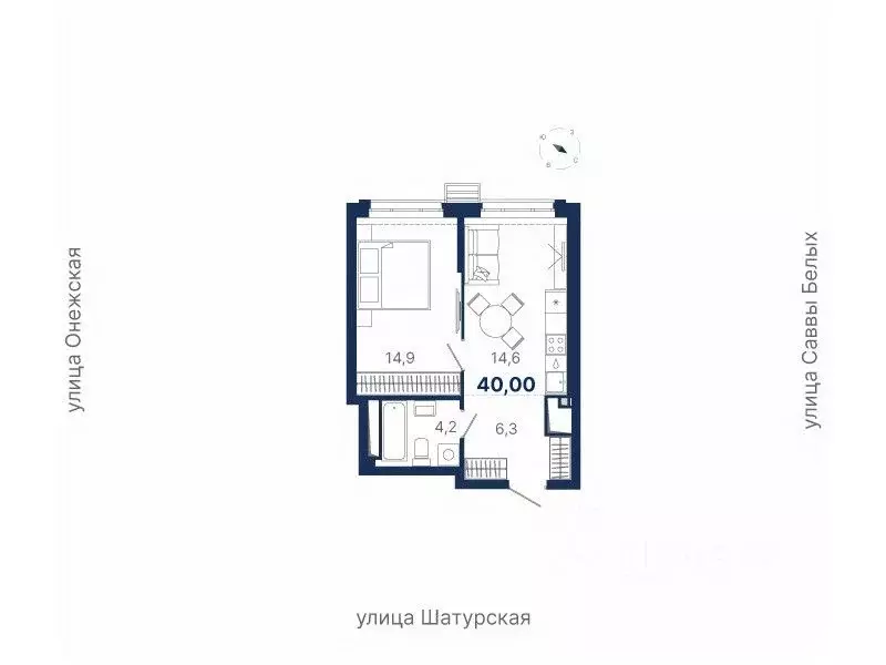 1-к кв. Свердловская область, Екатеринбург ул. Шатурская (40.0 м) - Фото 0