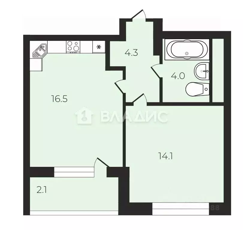 1-к кв. Москва Кусковская ул., 12/1 (37.8 м) - Фото 2
