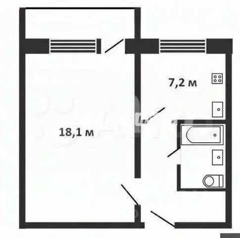 1-к кв. Белгородская область, Белгород ул. Железнякова, 3 (31.0 м) - Фото 0