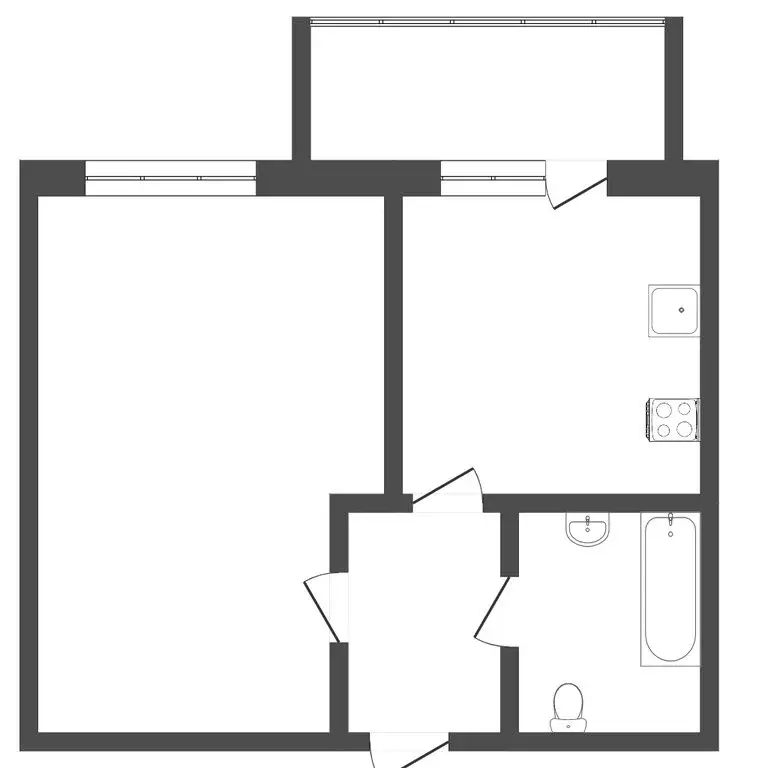 1-комнатная квартира: Тюмень, микрорайон Тарманы, Игримская улица, 37 ... - Фото 0