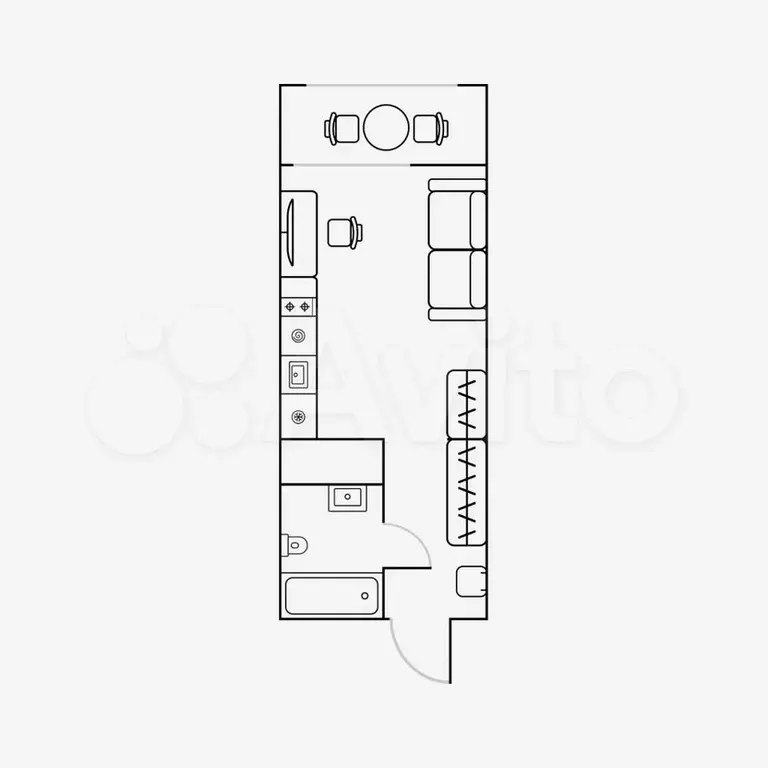 Квартира-студия, 22 м, 11/17 эт. - Фото 0