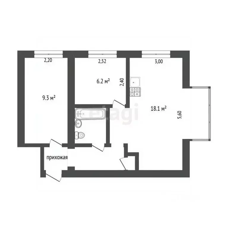 2-к кв. Камчатский край, Петропавловск-Камчатский ул. Капитана ... - Фото 2