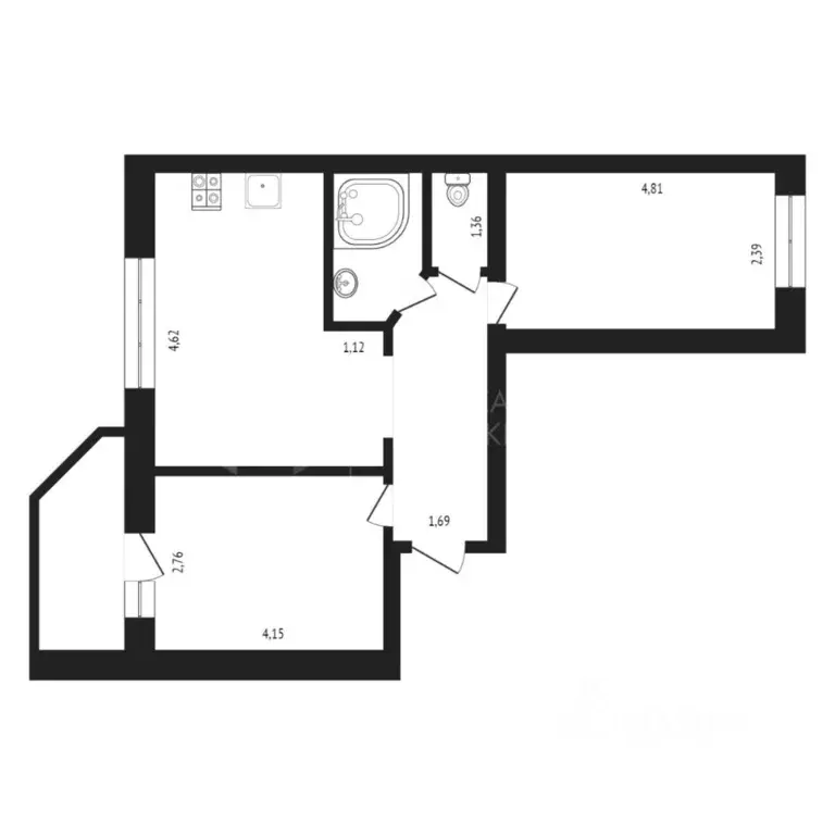 2-к кв. Тюменская область, Тюмень ул. Беляева, 33к2 (51.2 м) - Фото 0