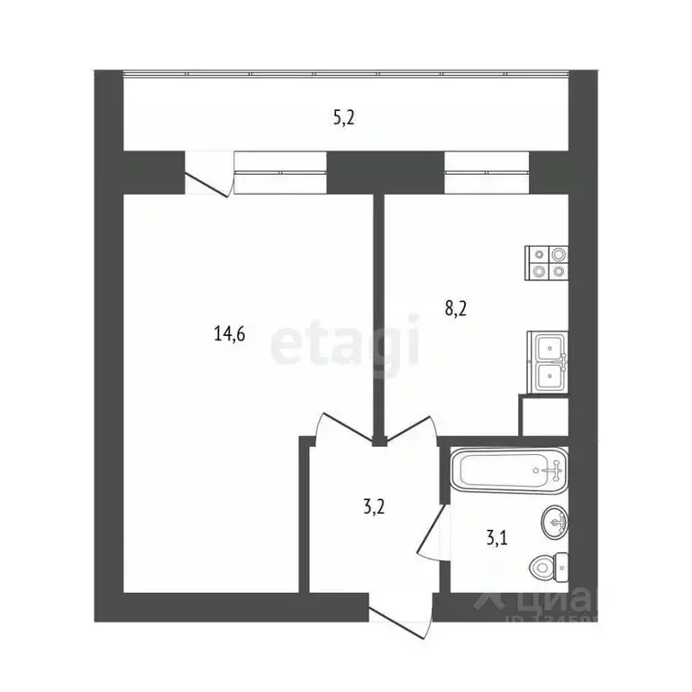 1-к кв. Марий Эл, Йошкар-Ола ул. Чернякова, 7А (29.1 м) - Фото 2